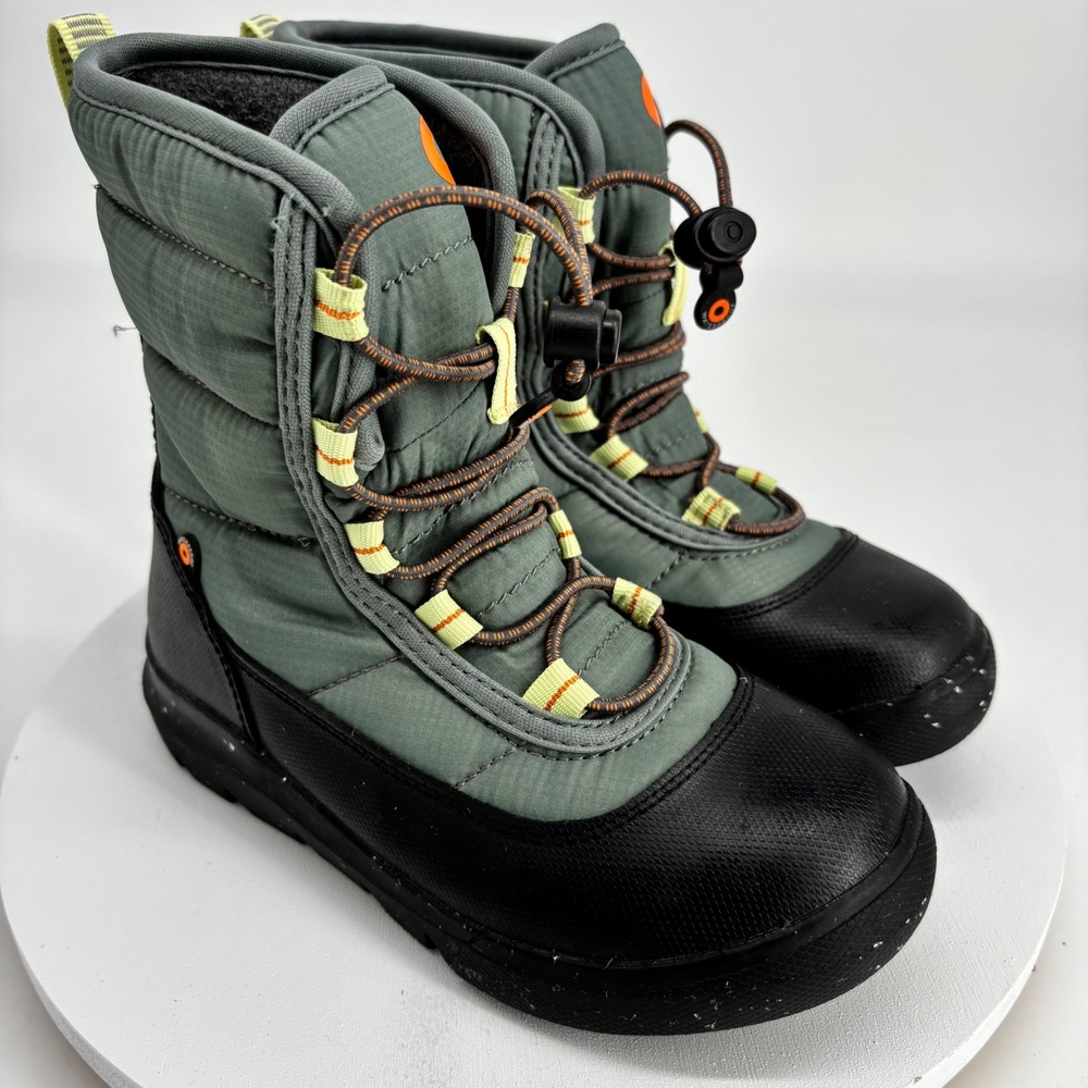 Bogs Skyline Snow Boots Kids 13 Green Waterproof Insulated warm HTF ski sldding